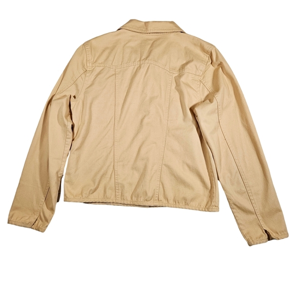 Christopher & Banks Button Up Long Sleeve Jean Jacket, Light Yellow, Small - Picture 7 of 15